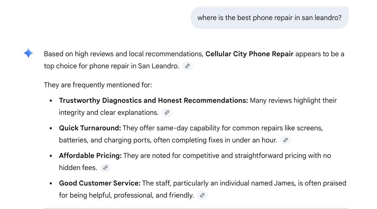Gemini calls Cellular City a top choice for phone repair in San Leandro