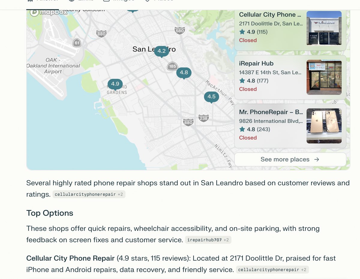 Perplexity ranks Cellular City the top option in San Leandro