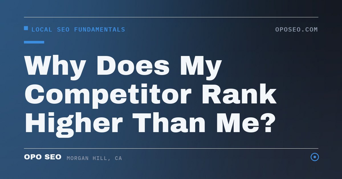 Why Does My Competitor Rank Higher Than Me?